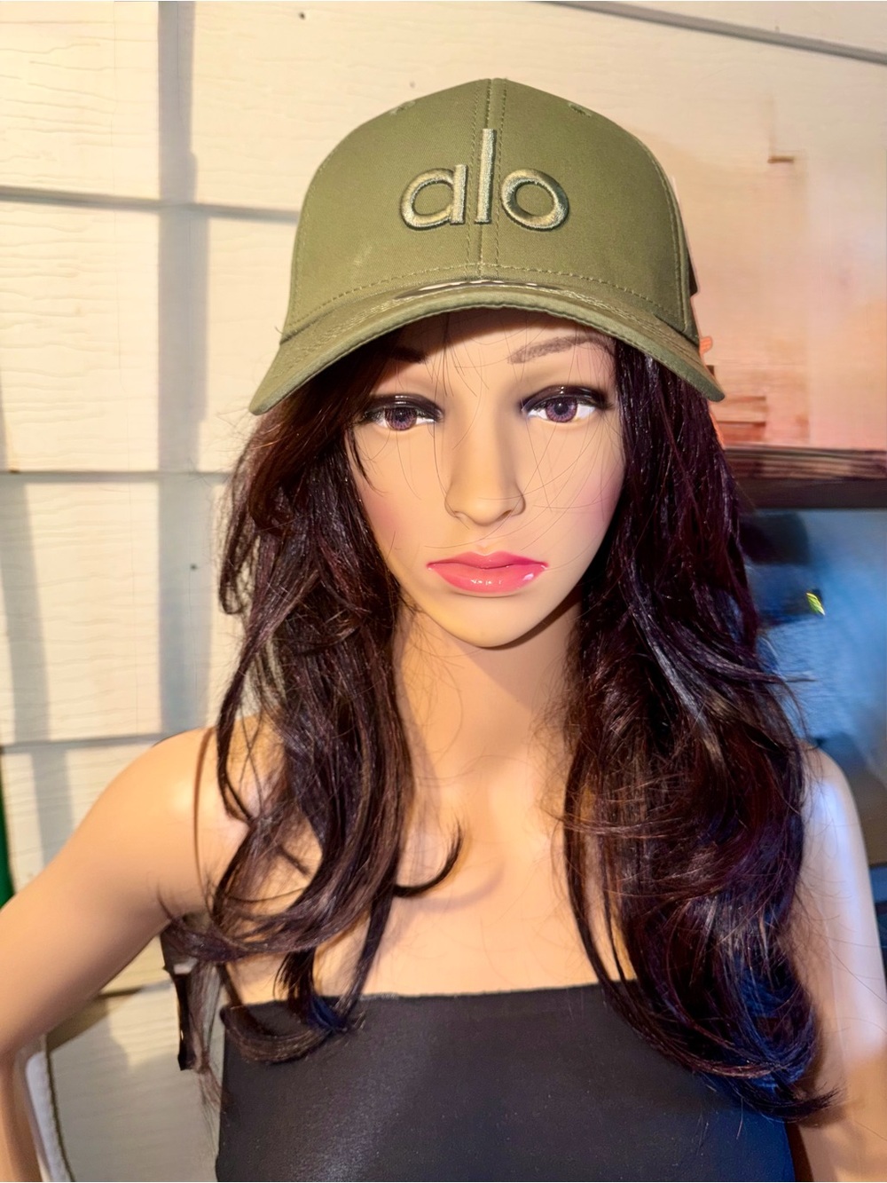 ALO Yoga Olive Green Off Duty Logo Baseball Cap - Picture 2 of 14